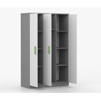 Šatní skříň SMYK 120 - šedá/bílá (více variant)