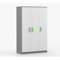 Šatní skříň SMYK 120 - šedá/bílá (více variant)