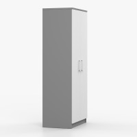 Šatní skříň SMYK 80 - šedá/bílá (více variant)