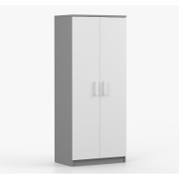 Šatní skříň SMYK 80 - šedá/bílá (více variant)