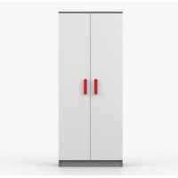 Šatní skříň SMYK 80 - šedá/bílá (více variant)