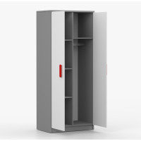 Šatní skříň SMYK 80 - šedá/bílá (více variant)