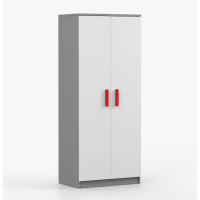 Šatní skříň SMYK 80 - šedá/bílá (více variant)