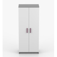 Šatní skříň SMYK 80 - šedá/bílá (více variant)