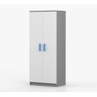 Šatní skříň SMYK 80 - šedá/bílá (více variant)