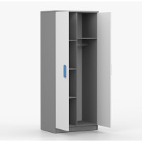 Šatní skříň SMYK 80 - šedá/bílá (více variant)