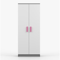 Šatní skříň SMYK 80 - šedá/bílá (více variant)