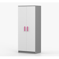 Šatní skříň SMYK 80 - šedá/bílá (více variant)