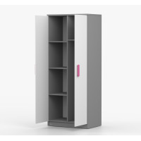 Šatní skříň SMYK 80 - šedá/bílá (více variant)