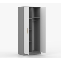 Šatní skříň SMYK 80 - šedá/bílá (více variant)