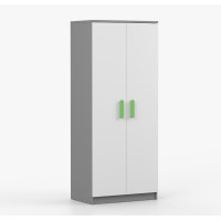 Šatní skříň SMYK 80 - šedá/bílá (více variant)
