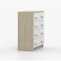 Komoda SCOUT - dub sonoma/bílá (více variant)