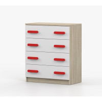 Komoda SCOUT - dub sonoma/bílá (více variant)