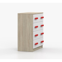 Komoda SCOUT - dub sonoma/bílá (více variant)