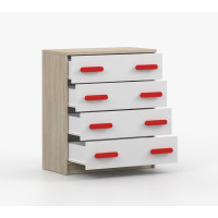 Komoda SCOUT - dub sonoma/bílá (více variant)