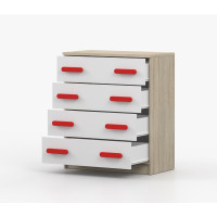 Komoda SCOUT - dub sonoma/bílá (více variant)