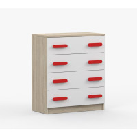 Komoda SCOUT - dub sonoma/bílá (více variant)