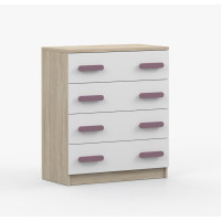 Komoda SCOUT - dub sonoma/bílá (více variant)