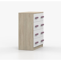 Komoda SCOUT - dub sonoma/bílá (více variant)