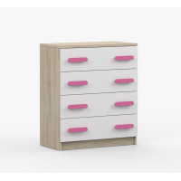 Komoda SCOUT - dub sonoma/bílá (více variant)