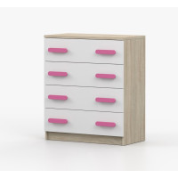 Komoda SCOUT - dub sonoma/bílá (více variant)