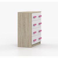 Komoda SCOUT - dub sonoma/bílá (více variant)