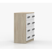 Komoda SCOUT - dub sonoma/bílá (více variant)