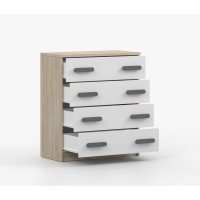 Komoda SCOUT - dub sonoma/bílá (více variant)