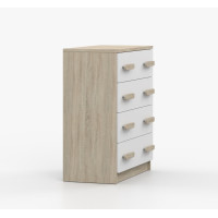 Komoda SCOUT - dub sonoma/bílá (více variant)