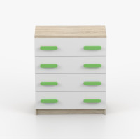 Komoda SCOUT - dub sonoma/bílá (více variant)