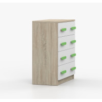 Komoda SCOUT - dub sonoma/bílá (více variant)