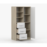 Regál SCOUT - dub sonoma/bílý (více variant)