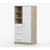 Regál SCOUT - dub sonoma/bílý (více variant)