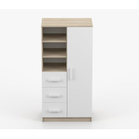 Regál SCOUT - dub sonoma/bílý (více variant)