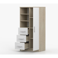 Regál SCOUT - dub sonoma/bílý (více variant)