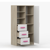 Regál SCOUT - dub sonoma/bílý (více variant)