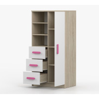 Regál SCOUT - dub sonoma/bílý (více variant)