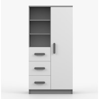 Regál SMYK - šedý/bílý (více variant)