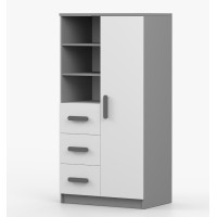 Regál SMYK - šedý/bílý (více variant)
