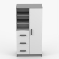 Regál SMYK - šedý/bílý (více variant)