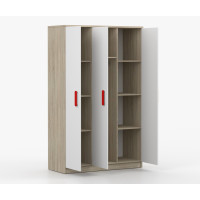 Šatní skříň SCOUT 120 - dub sonoma/bílá (více variant)