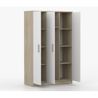 Šatní skříň SCOUT 120 - dub sonoma/bílá (více variant)