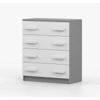 Komoda SCOUT - šedá/bílá (více variant)