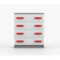 Komoda SCOUT - šedá/bílá (více variant)