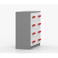 Komoda SCOUT - šedá/bílá (více variant)