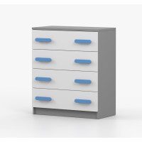 Komoda SCOUT - šedá/bílá (více variant)