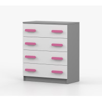 Komoda SCOUT - šedá/bílá (více variant)