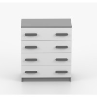 Komoda SCOUT - šedá/bílá (více variant)