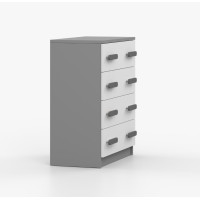 Komoda SCOUT - šedá/bílá (více variant)