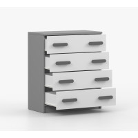 Komoda SCOUT - šedá/bílá (více variant)